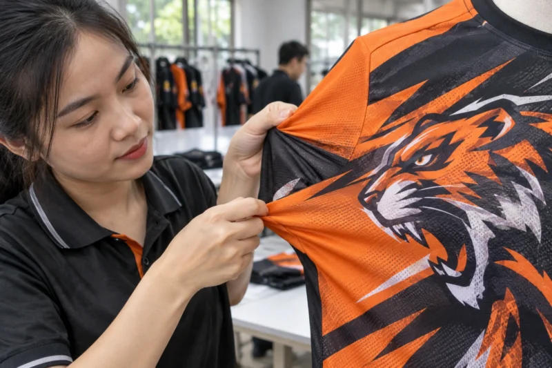 Độ bền hình in chuyển nhiệt trên áo polyester
