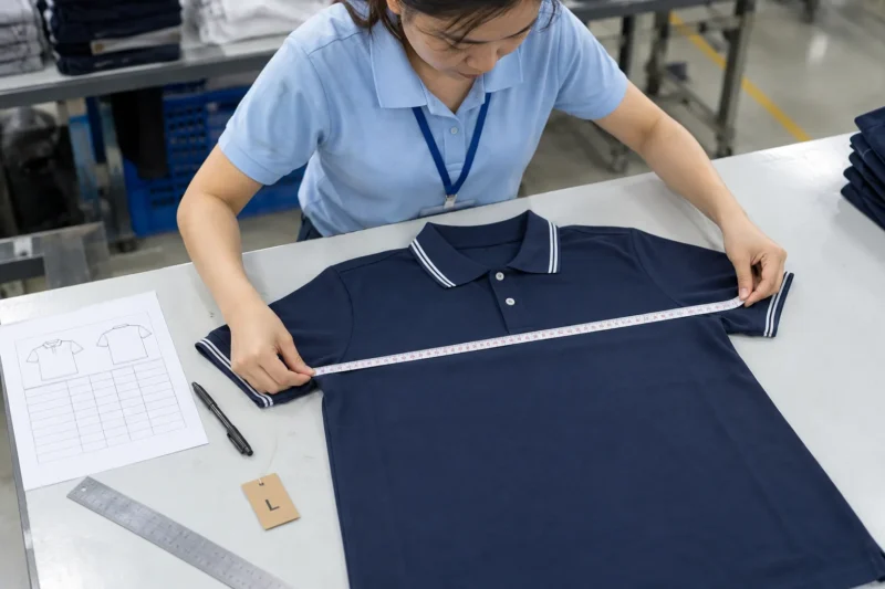 Đo kích thước áo theo phụ lục hợp đồng đồng phục