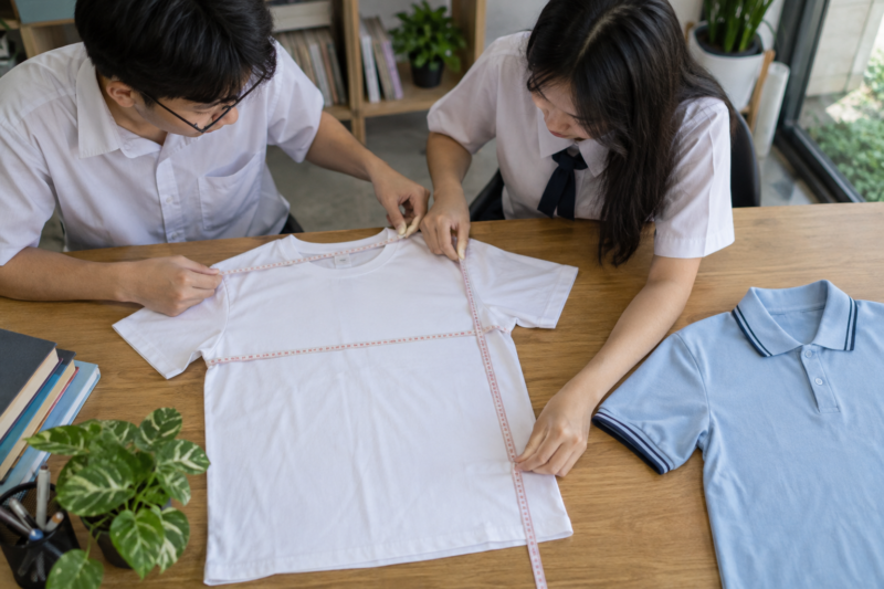 Đo size áo lớp