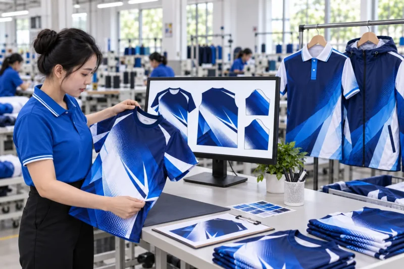 Đối chiếu file in chuyển nhiệt áo thun với áo thành phẩm