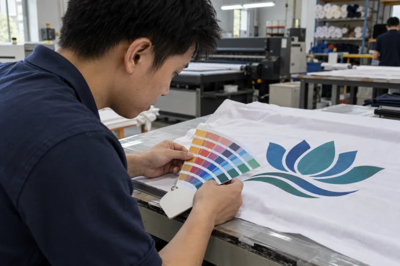 Đối chiếu mã màu thương hiệu trước khi in logo