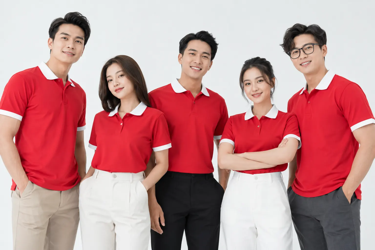 Đối chiếu size áo polo cho nhóm nam nữ