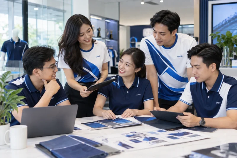 In chuyển nhiệt áo thun và áo polo, Đồng phục áo thun và polo in chuyển nhiệt cho doanh nghiệp