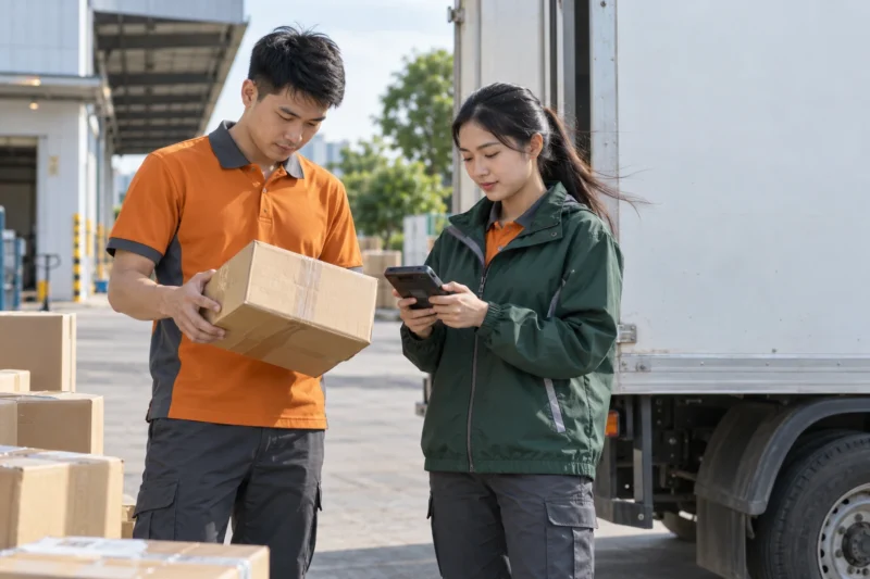Đồng phục giao nhận logistics khi làm việc ngoài trời