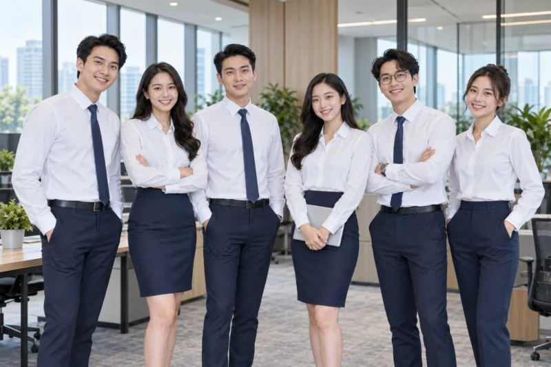 Đồng phục sơ mi công ty nam nữ
