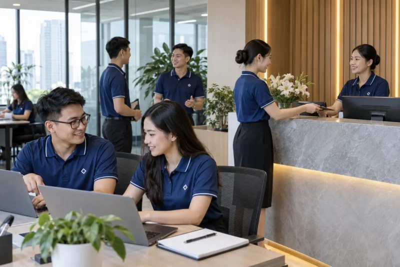 Đồng phục tạo hình ảnh nhận diện thương hiệu thống nhất