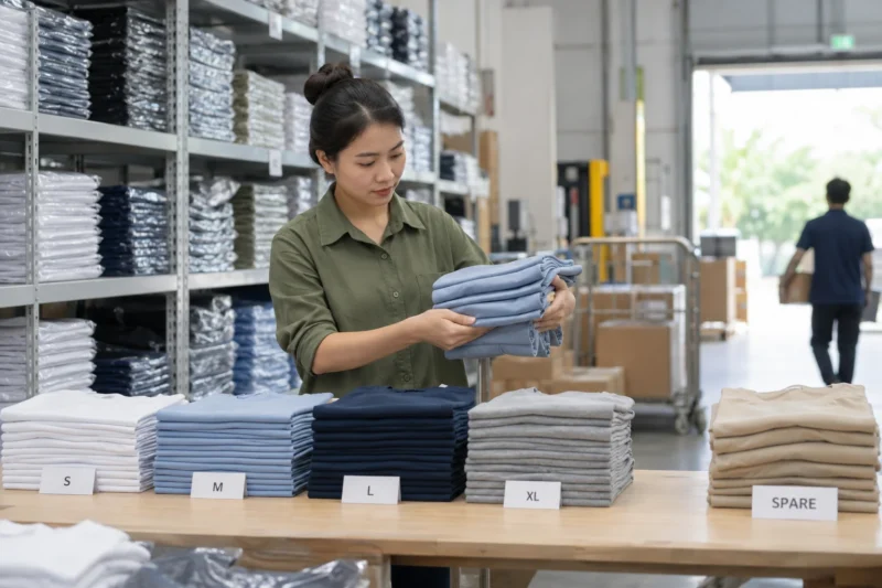 Dự phòng size áo đồng phục công ty
