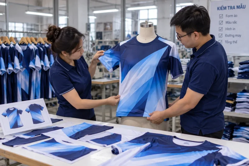 Duyệt áo mẫu hoàn chỉnh trước khi sản xuất hàng loạt