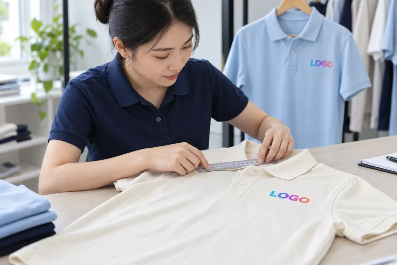 Kiểm tra bố cục logo áo đồng phục