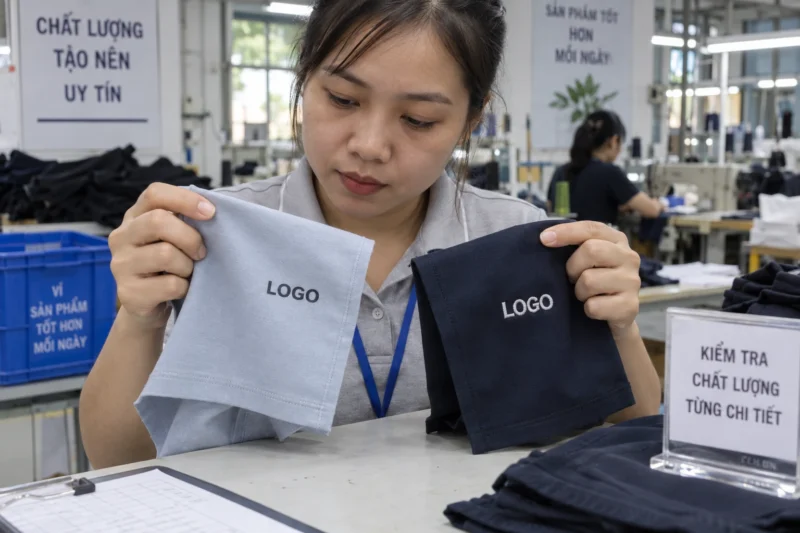 Duyệt mẫu in và mẫu thêu logo đồng phục