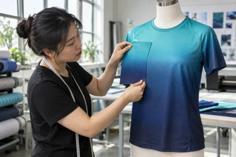 Duyệt màu sắc trên áo mẫu in chuyển nhiệt
