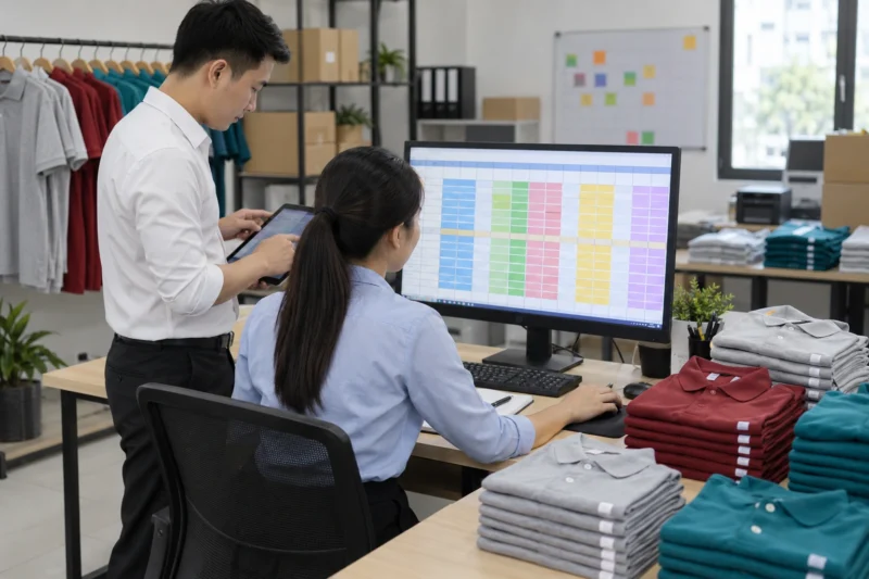 File Excel tổng hợp size đồng phục theo phòng ban