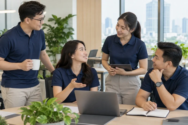 Form regular áo đồng phục công ty