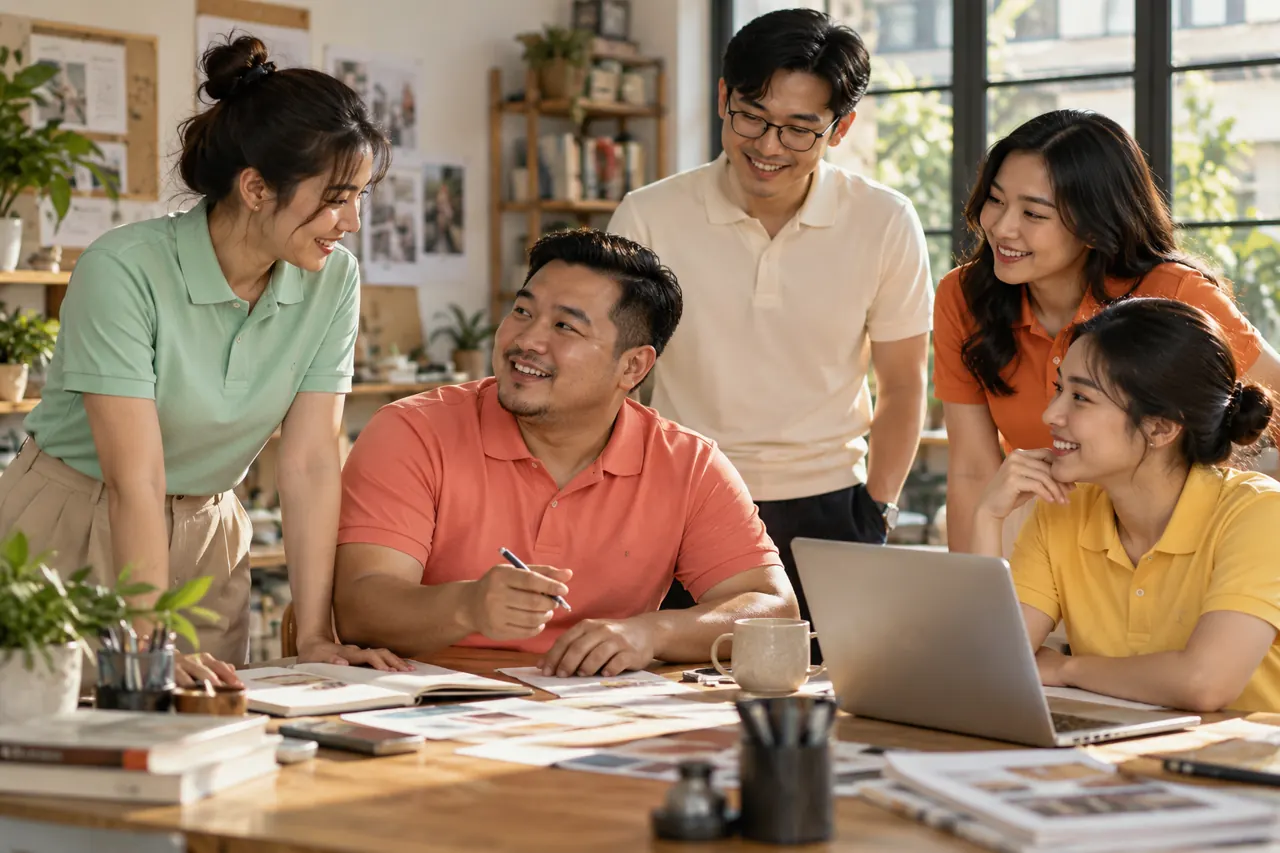 Gấu áo polo vừa chiều dài trên người thấp