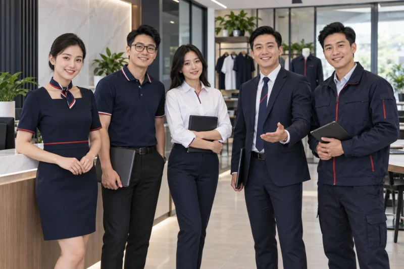 Hệ đồng phục doanh nghiệp cho nhiều vị trí công việc