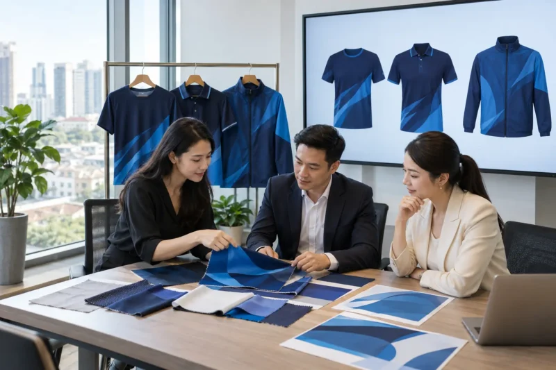 Hệ đồng phục doanh nghiệp in chuyển nhiệt thống nhất nhận diện