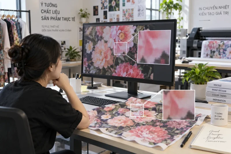 Hình in chuyển nhiệt bị mờ do file ảnh