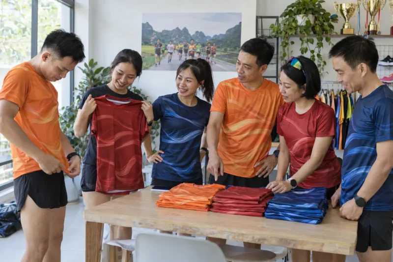 In áo chạy bộ số lượng ít cho nhóm chạy phong trào