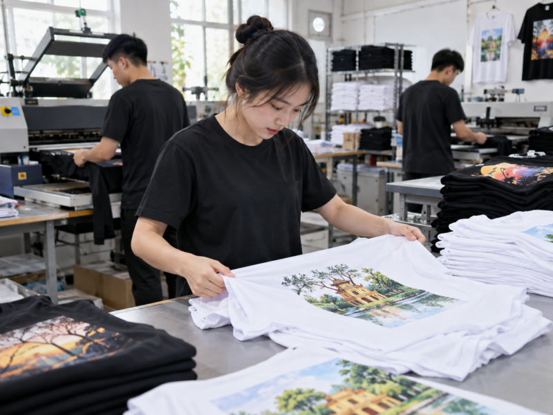 In áo lấy ngay theo yêu cầu tại xưởng