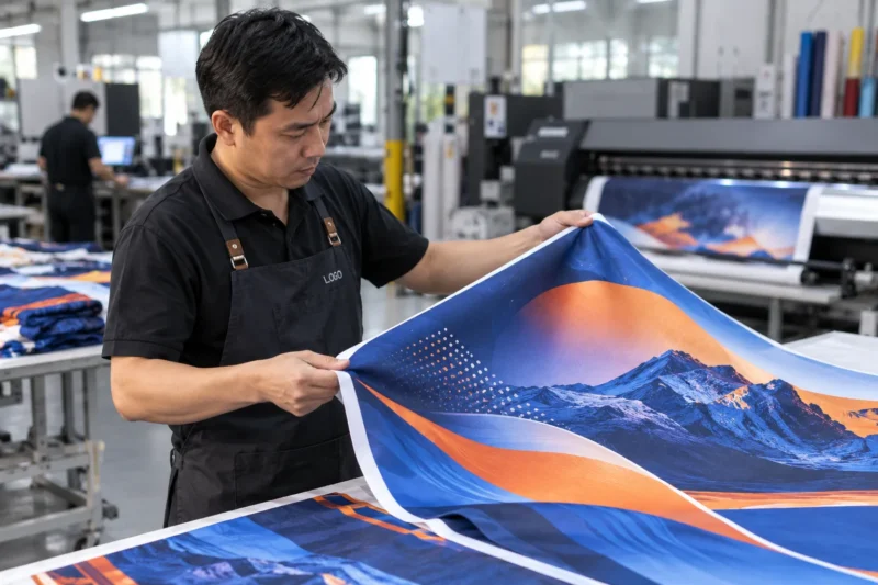 In test chuyển nhiệt trước khi sản xuất áo