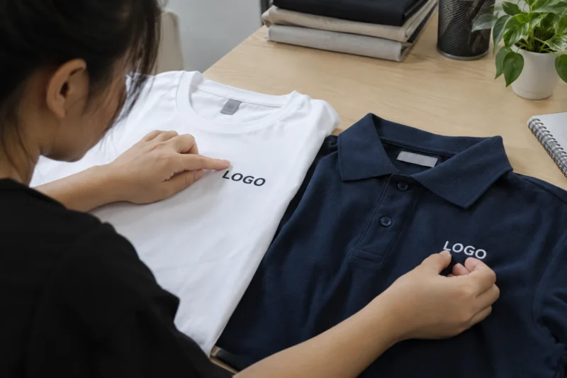 In và thêu logo trên áo đồng phục trình dược viên