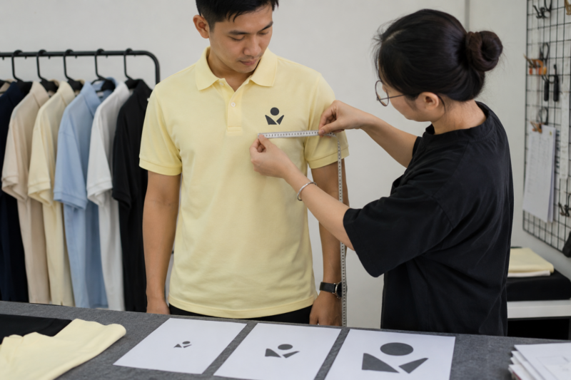 Kích thước logo áo đồng phục