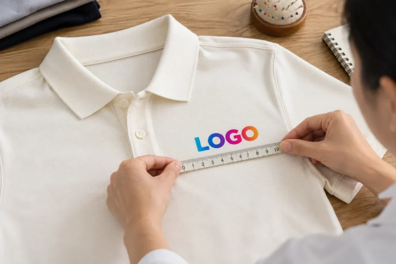 Kích thước logo áo thun đồng phục