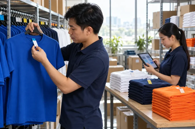 Kiểm tra áo phôi cho đơn in áo sự kiện gấp