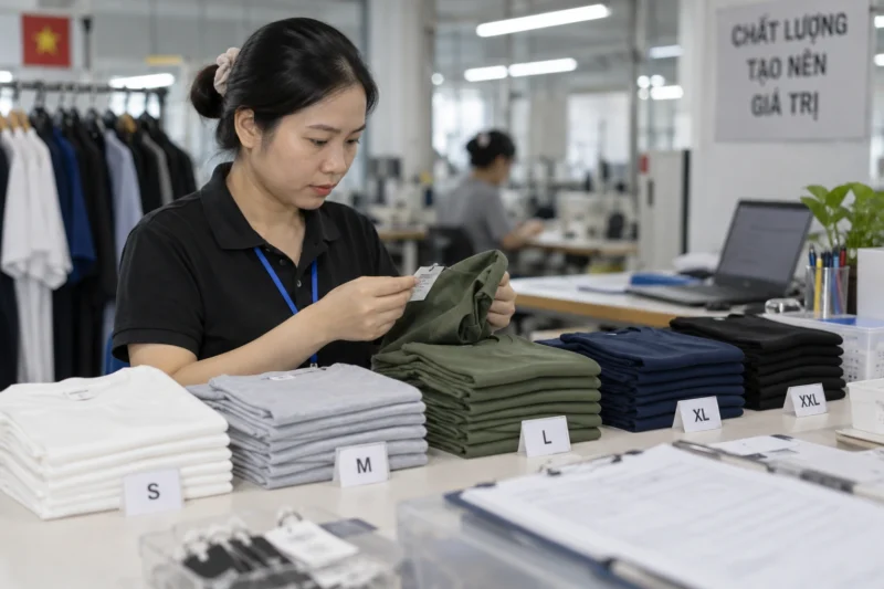 Kiểm tra bảng số lượng và size trước sản xuất