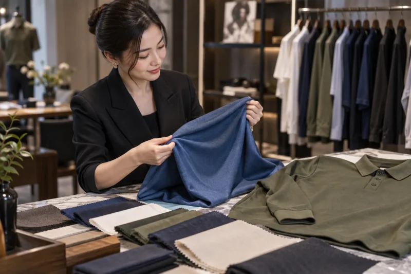 Kiểm tra chất liệu may áo thun đồng phục tay dài