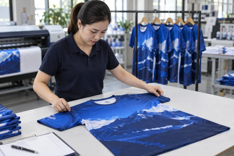 Kiểm tra chất lượng áo in chuyển nhiệt