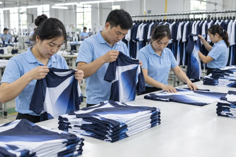 Kiểm tra chất lượng áo in chuyển nhiệt theo lô