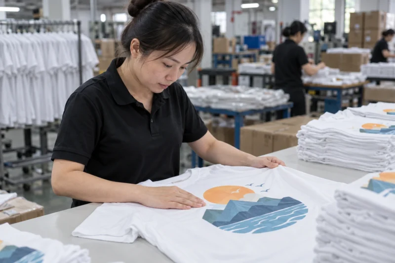 Kiểm tra chất lượng hình in áo