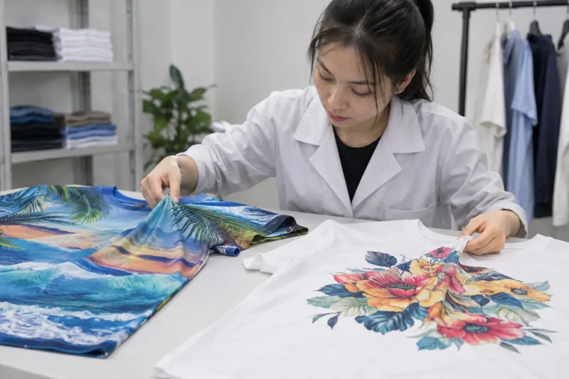 Kiểm tra độ bền in chuyển nhiệt và in DTG