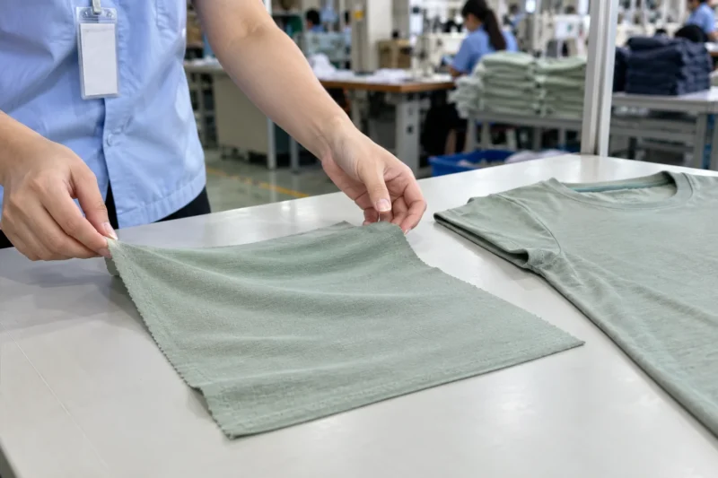 Kiểm tra khả năng hồi phục của vải co giãn