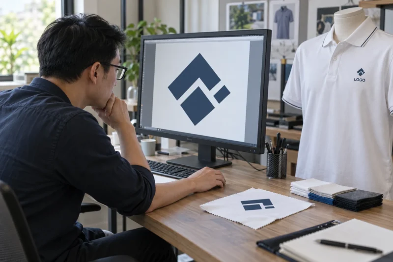 Kiểm tra logo trước khi in chuyển nhiệt lên áo