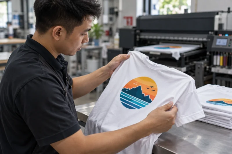 Kiểm tra màu logo theo công nghệ in áo