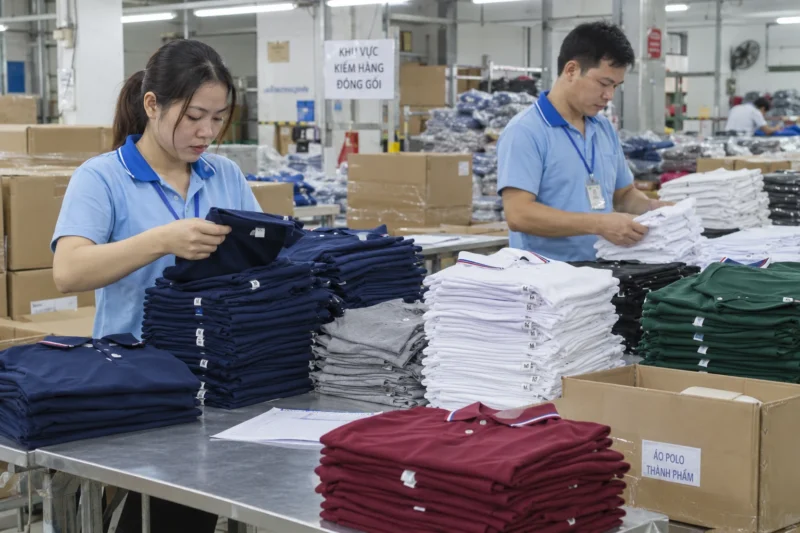 Kiểm tra số lượng và size áo đồng phục khi nhận hàng