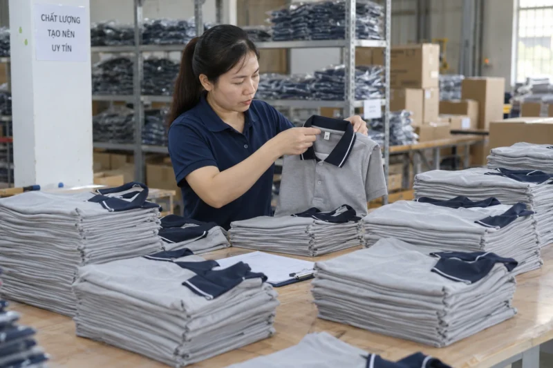 Kiểm tra số lượng và size áo đồng phục khi nhận hàng