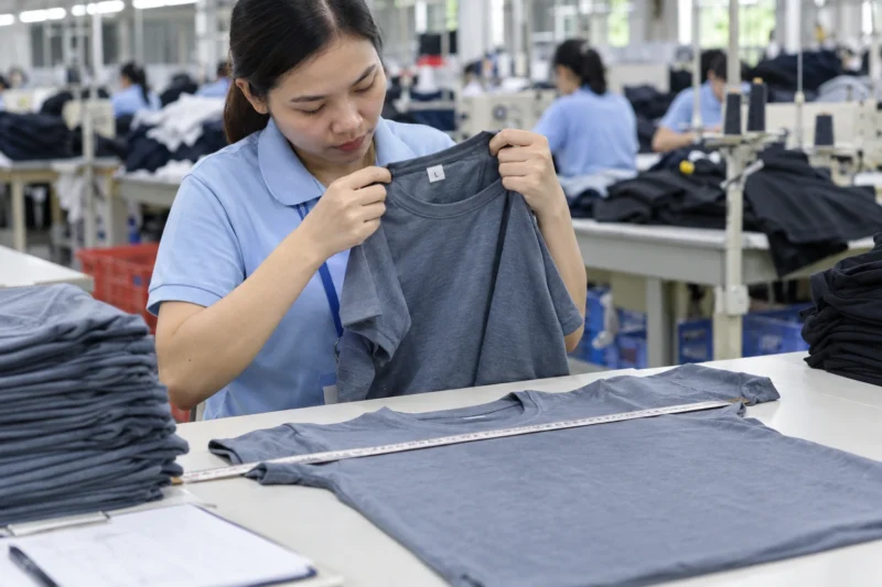 Kiểm tra tem size và số đo thực tế của áo