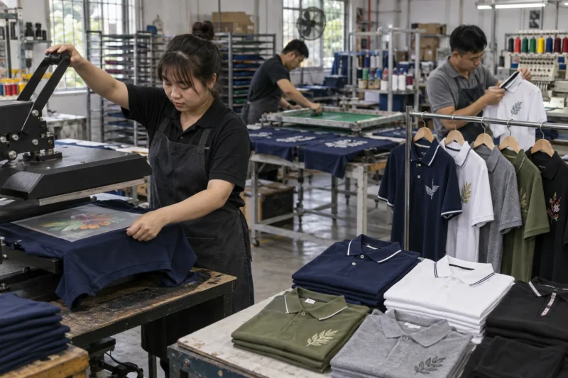Kỹ thuật in áo polo đồng phục
