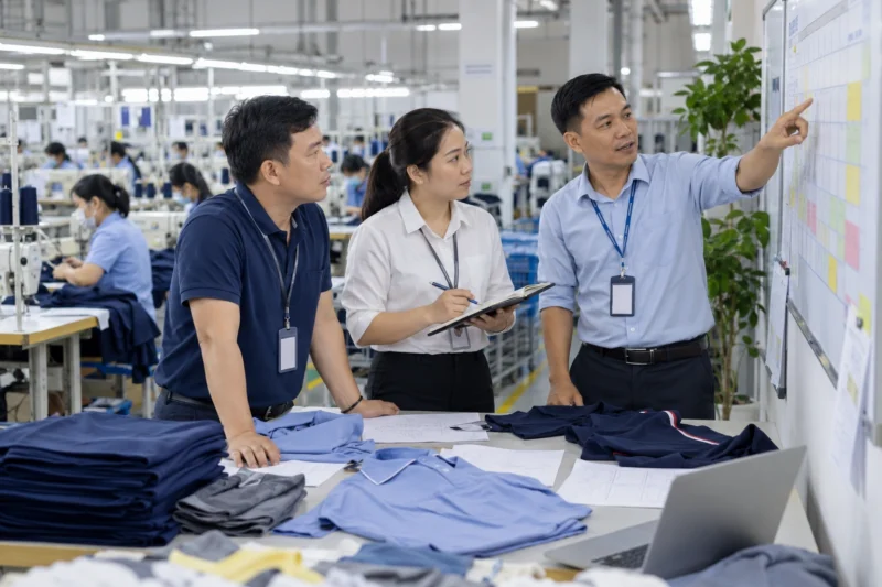 Lập kế hoạch cho đơn đặt may đồng phục gấp
