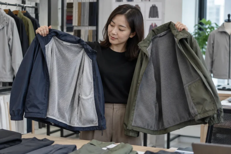 Lót lưới hay lót nỉ cho áo khoác gió