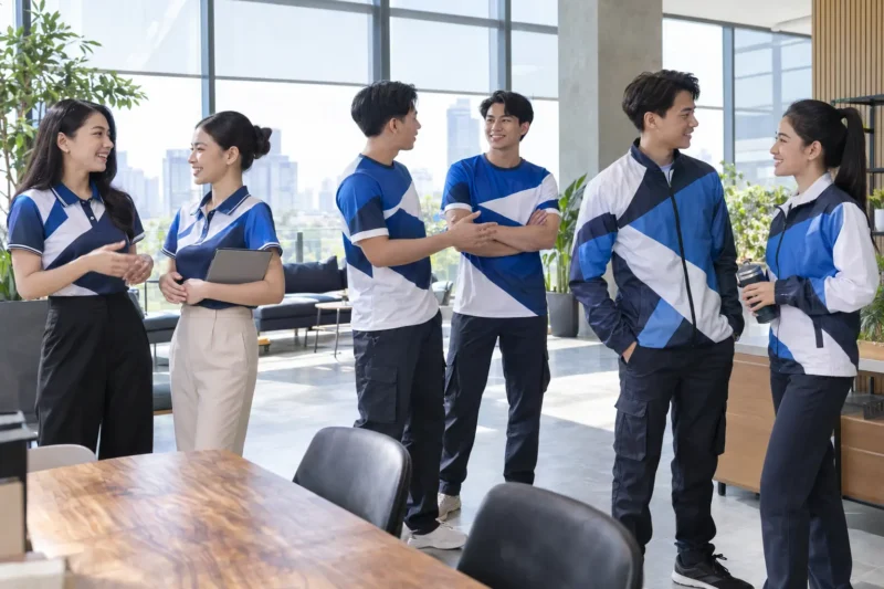 Lựa chọn kiểu đồng phục công ty in chuyển nhiệt theo bộ phận
