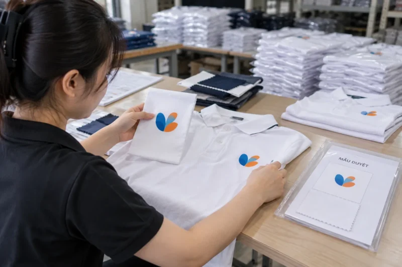 Lưu mẫu logo đã duyệt để đối chiếu sản xuất