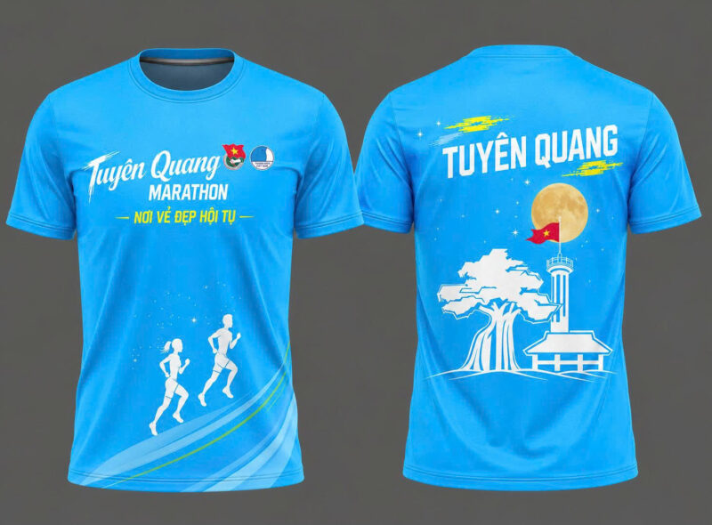 Maket áo chạy Tuyên Quang do VIE Uniform sản xuất