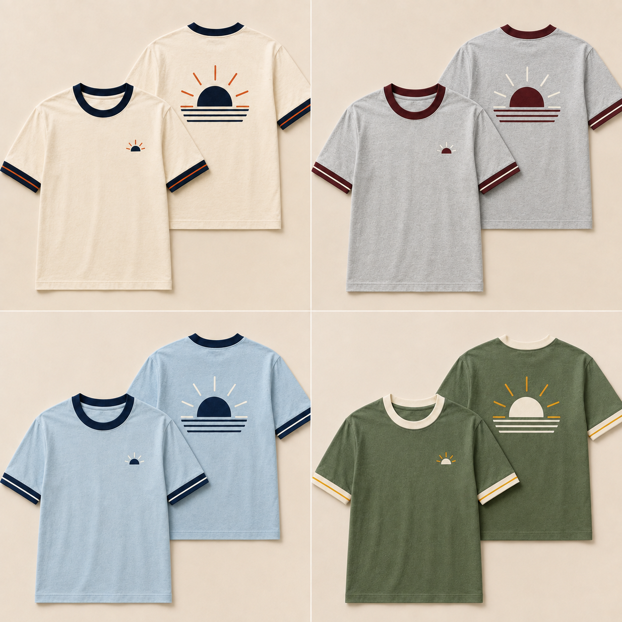 Màu Áo lớp Ringer Tee Màu Áo lớp Ringer Tee