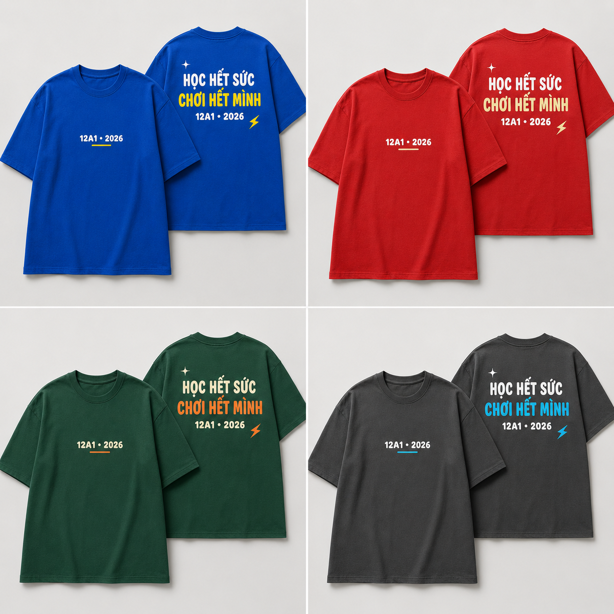 Màu Áo lớp slogan Màu Áo lớp slogan