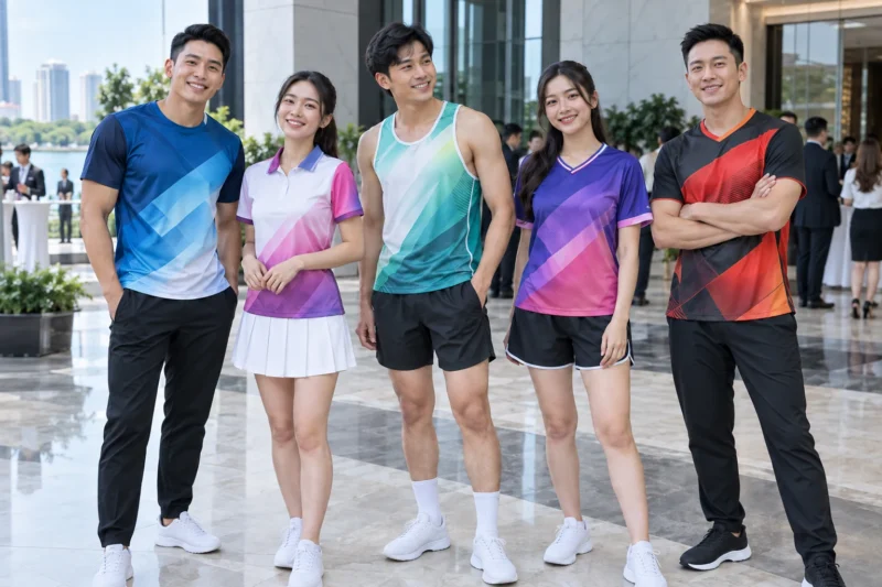 Mẫu áo đồng phục in chuyển nhiệt toàn thân