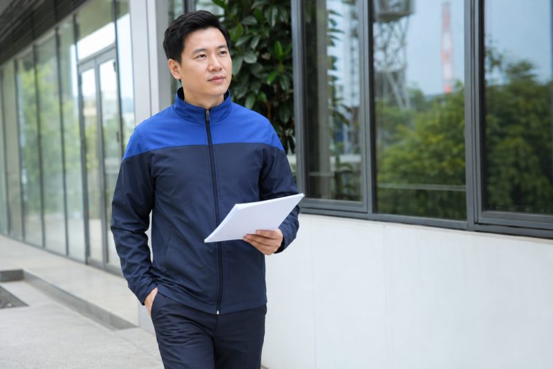 Mẫu áo khoác gió phối màu